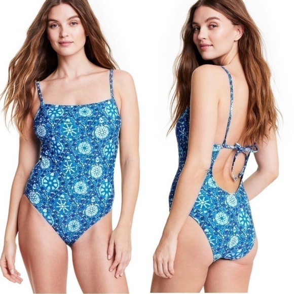 RHODE X TARGET Zinnia Floral One Piece Swimsuit Swim Size Large NEW - Picture 1 of 3